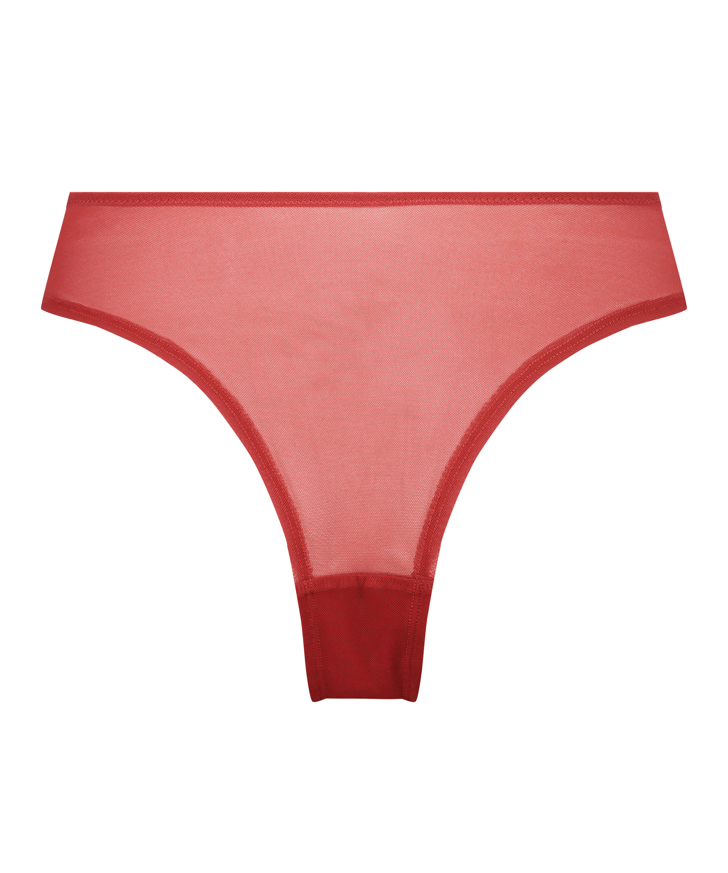 Slip brésilien Harriet à jambes hautes, Rouge, main