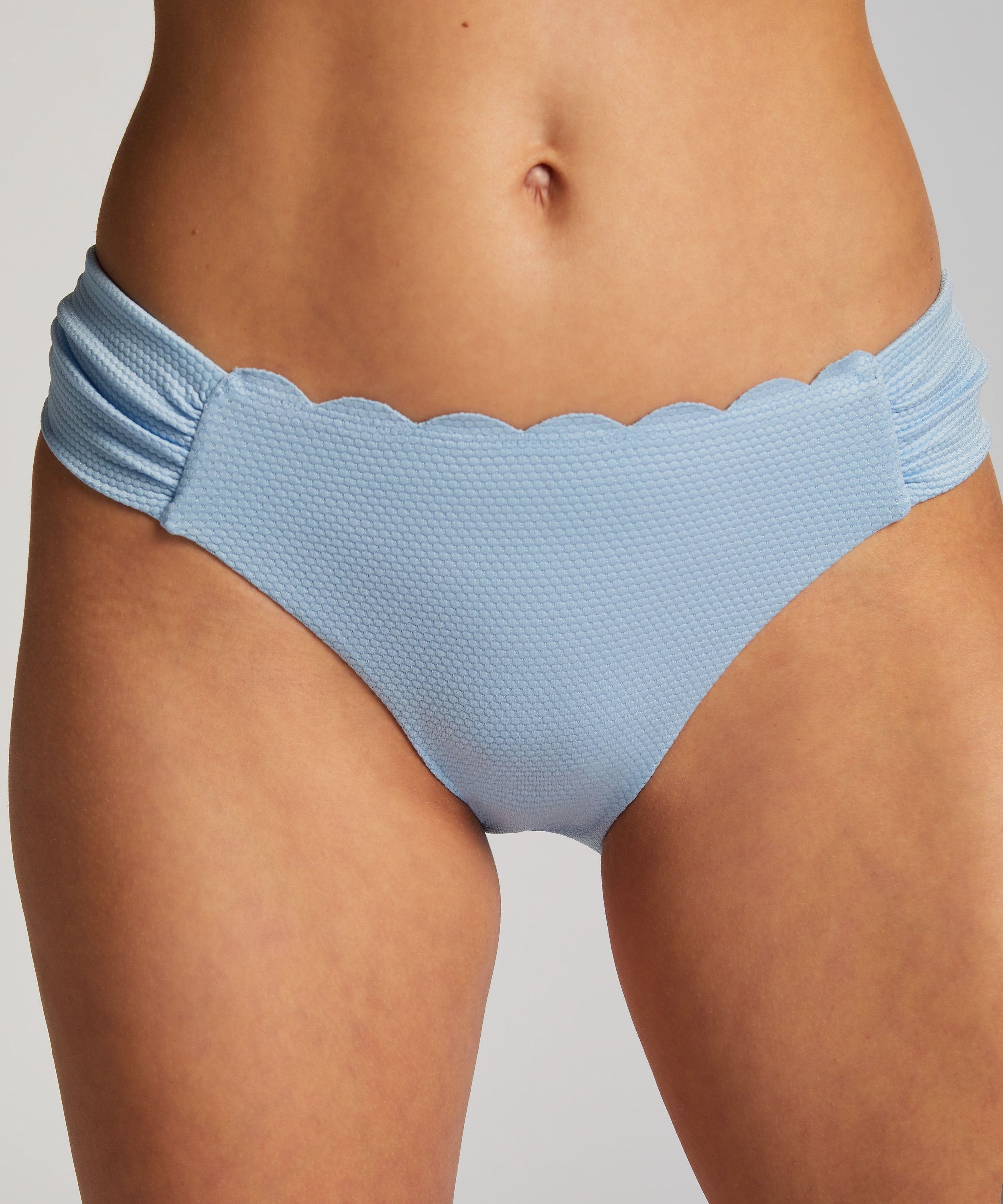 Slip de Bikini Rio Scallop, Bleu, main