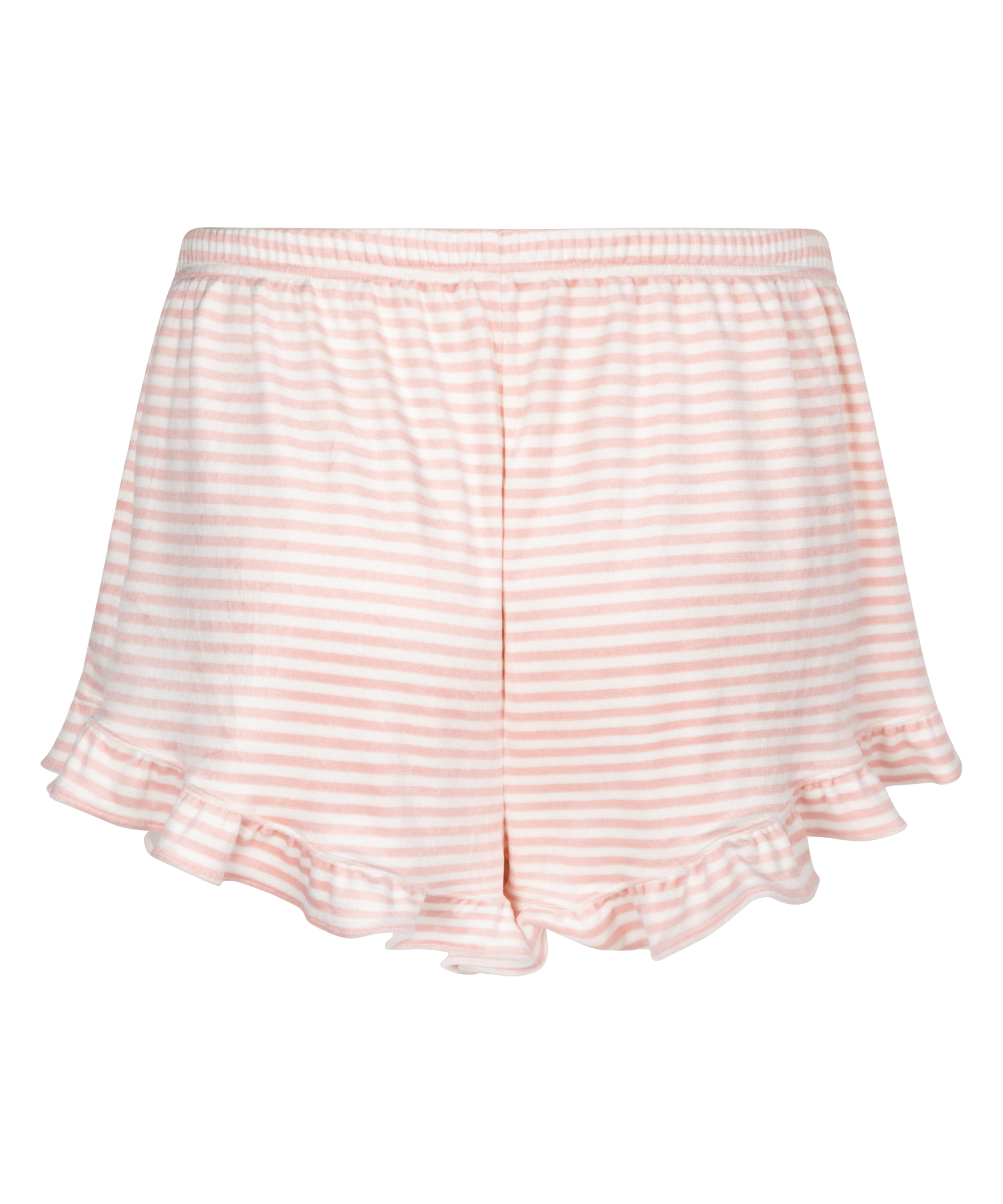 Short Velours à volants, Rose, main