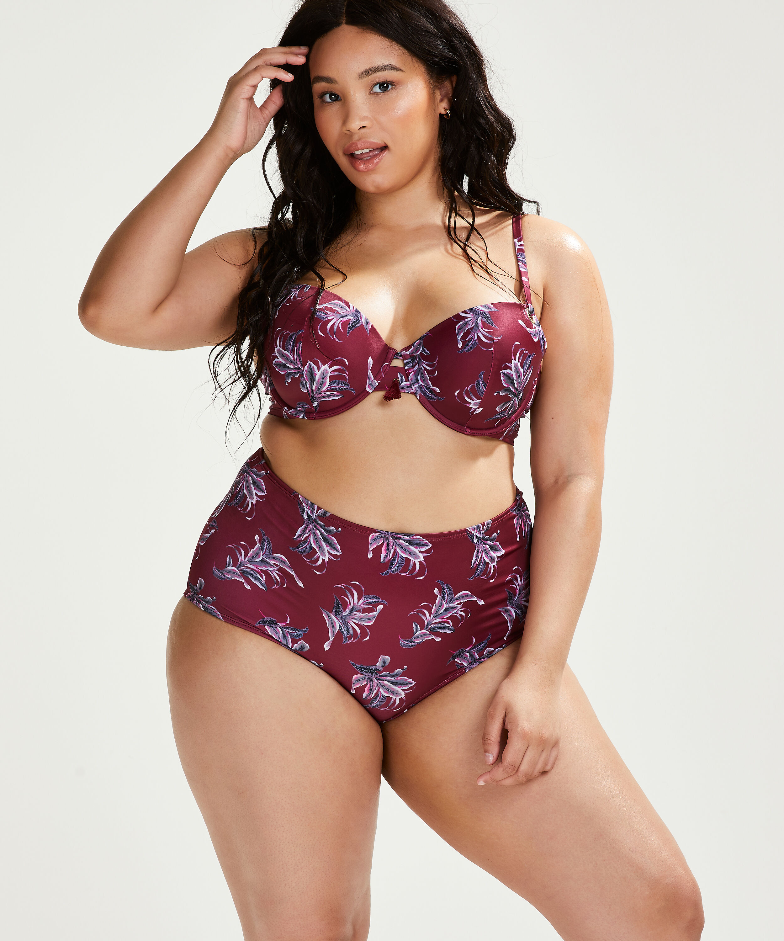 Haut de bikini &agrave; armatures pr&eacute;form&eacute; Tropic glam, Rouge