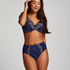 Slip taille haute Diva, Bleu