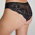 Slip brésilien iInvisible Lace Back, Noir