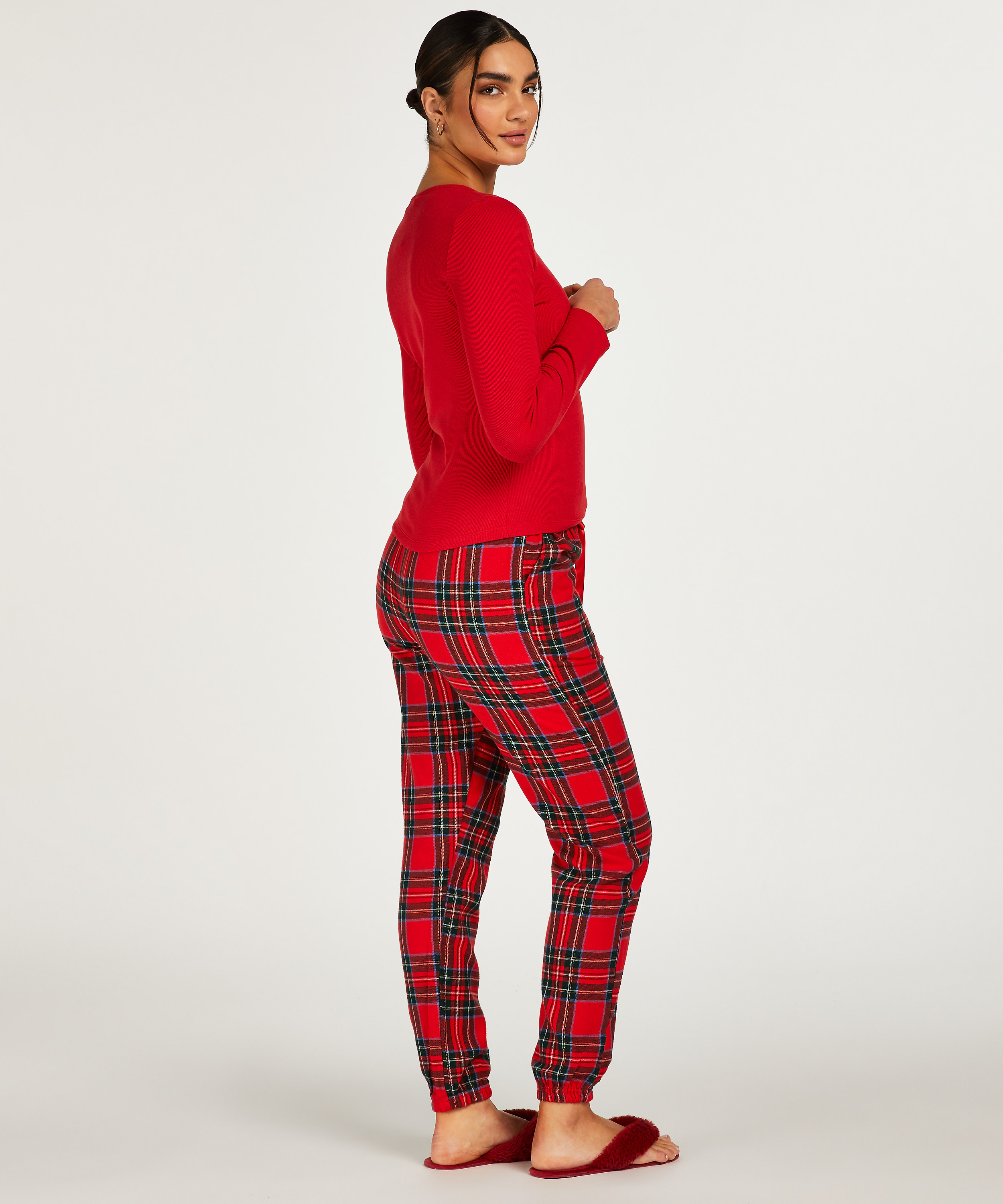 Tall Pantalon de Pyjama Flanelle, Rouge, main