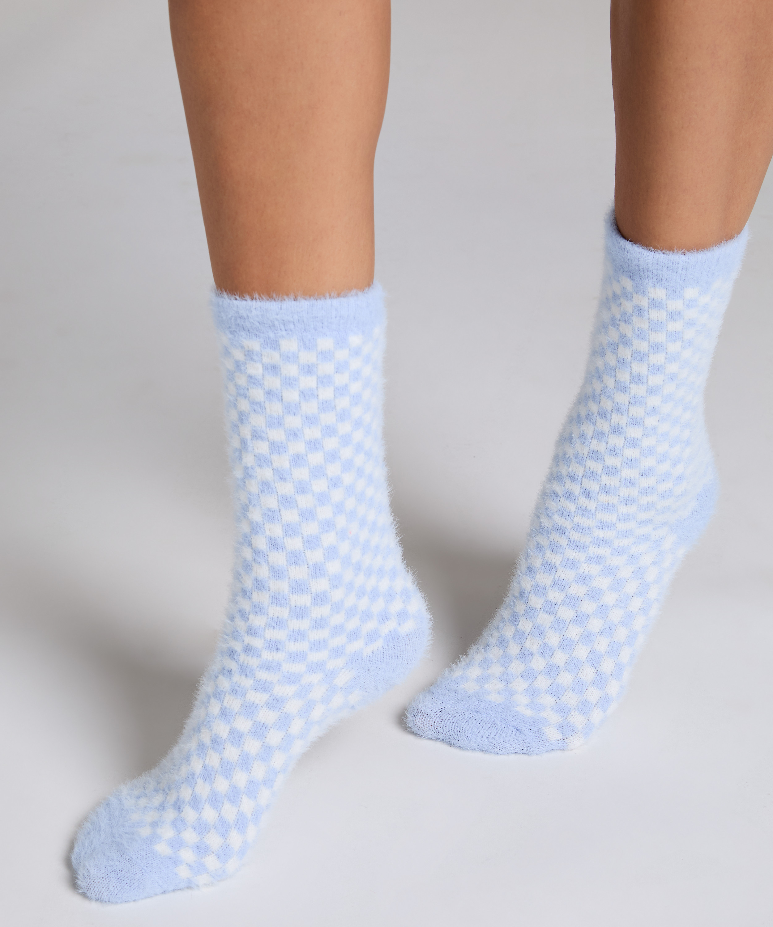 Lot de 2 Paires de Chaussettes Cosy, Bleu, main