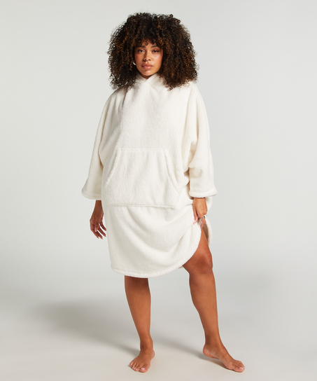 Robe polaire Snuggle Lounge, Blanc
