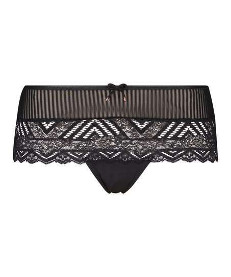 Boxerstring taille haute Lenix I AM Danielle, Noir