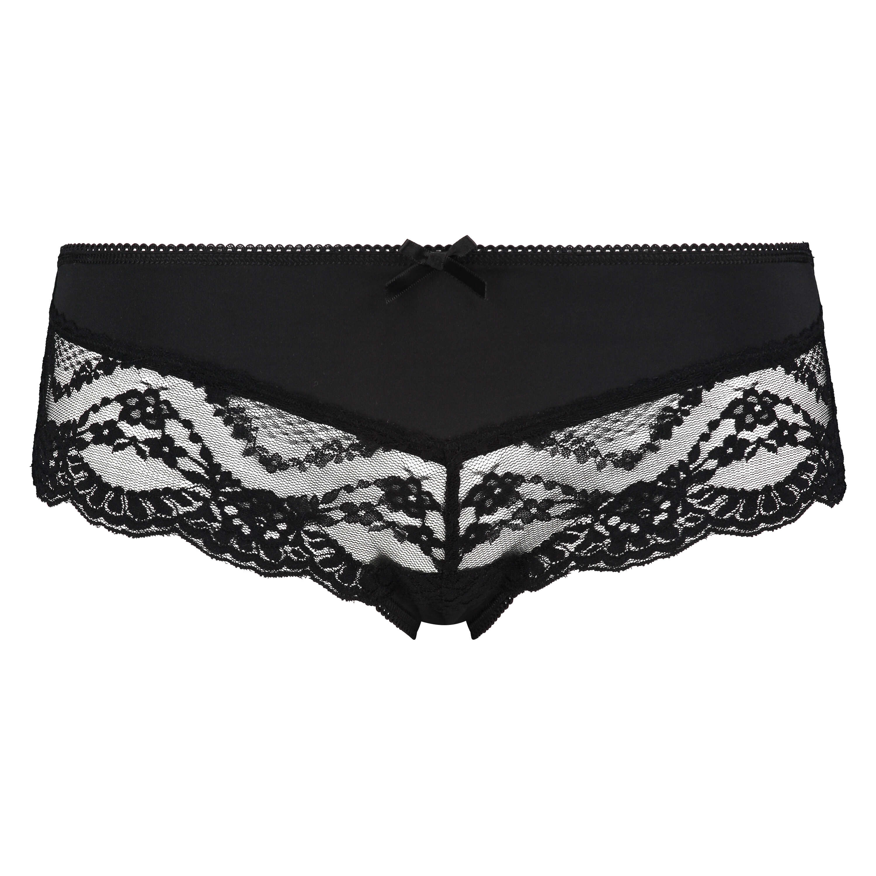 Slip br&eacute;silien micro Lacey, Noir, main