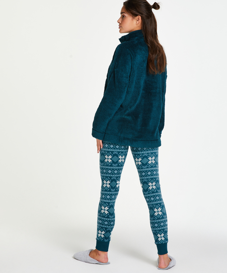 leggings en micro-polaire, Bleu