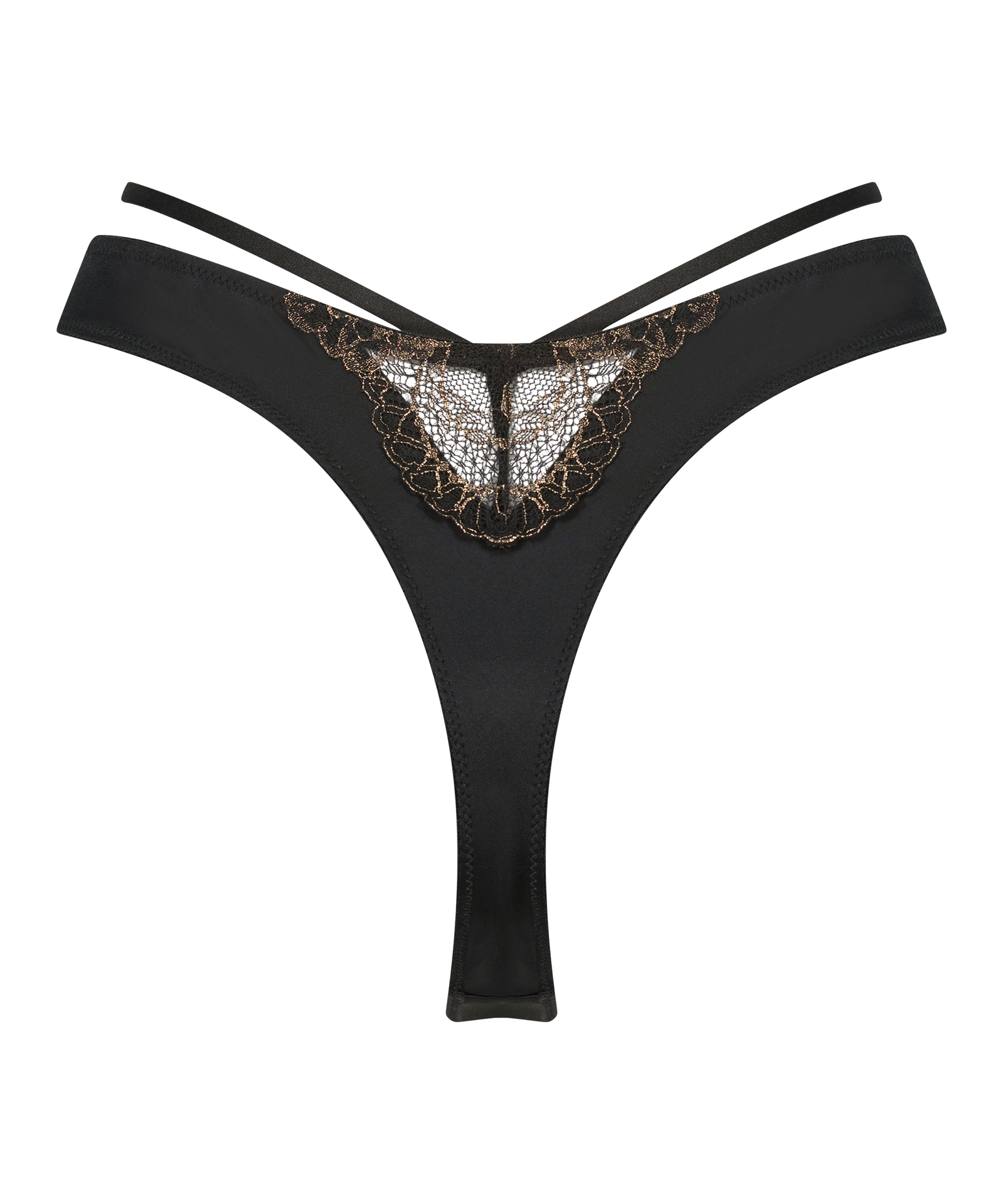 String taille haute Lexi, Noir, main