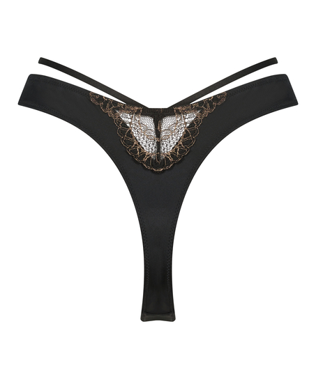 String taille haute Lexi, Noir