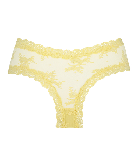 Slip br&eacute;silien V-shape Mesh, Jaune