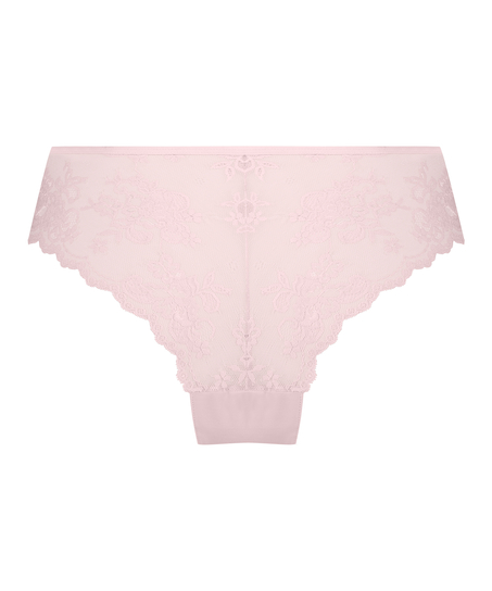 Slip brésilien iInvisible Lace Back, Rose
