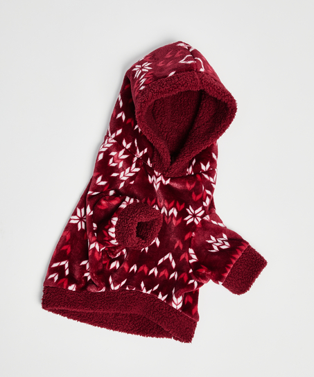 Onesie chiens en polaire, Rouge