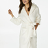 Peignoir Fleece, Blanc