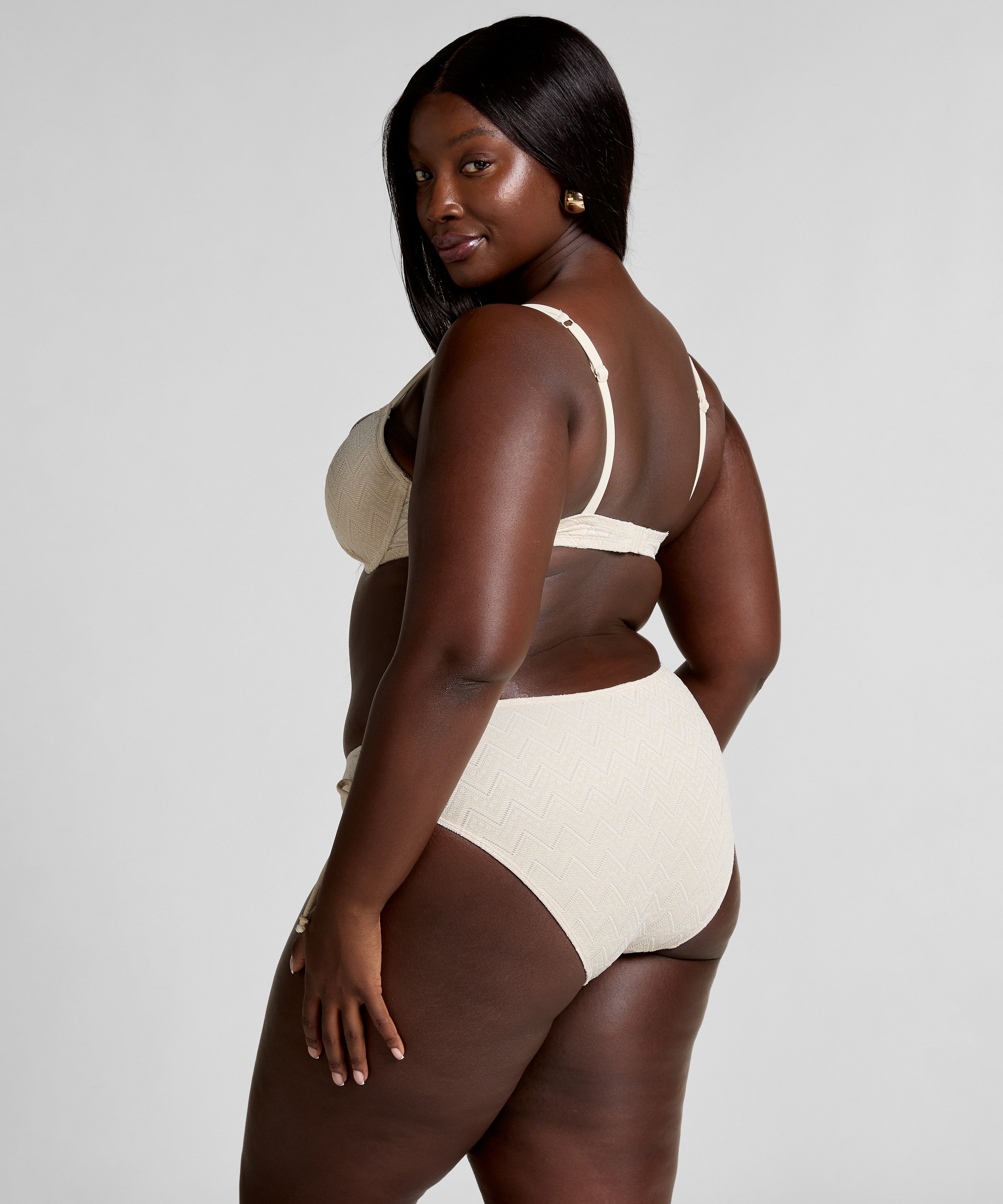 Bas de bikini Crochet, Blanc, main