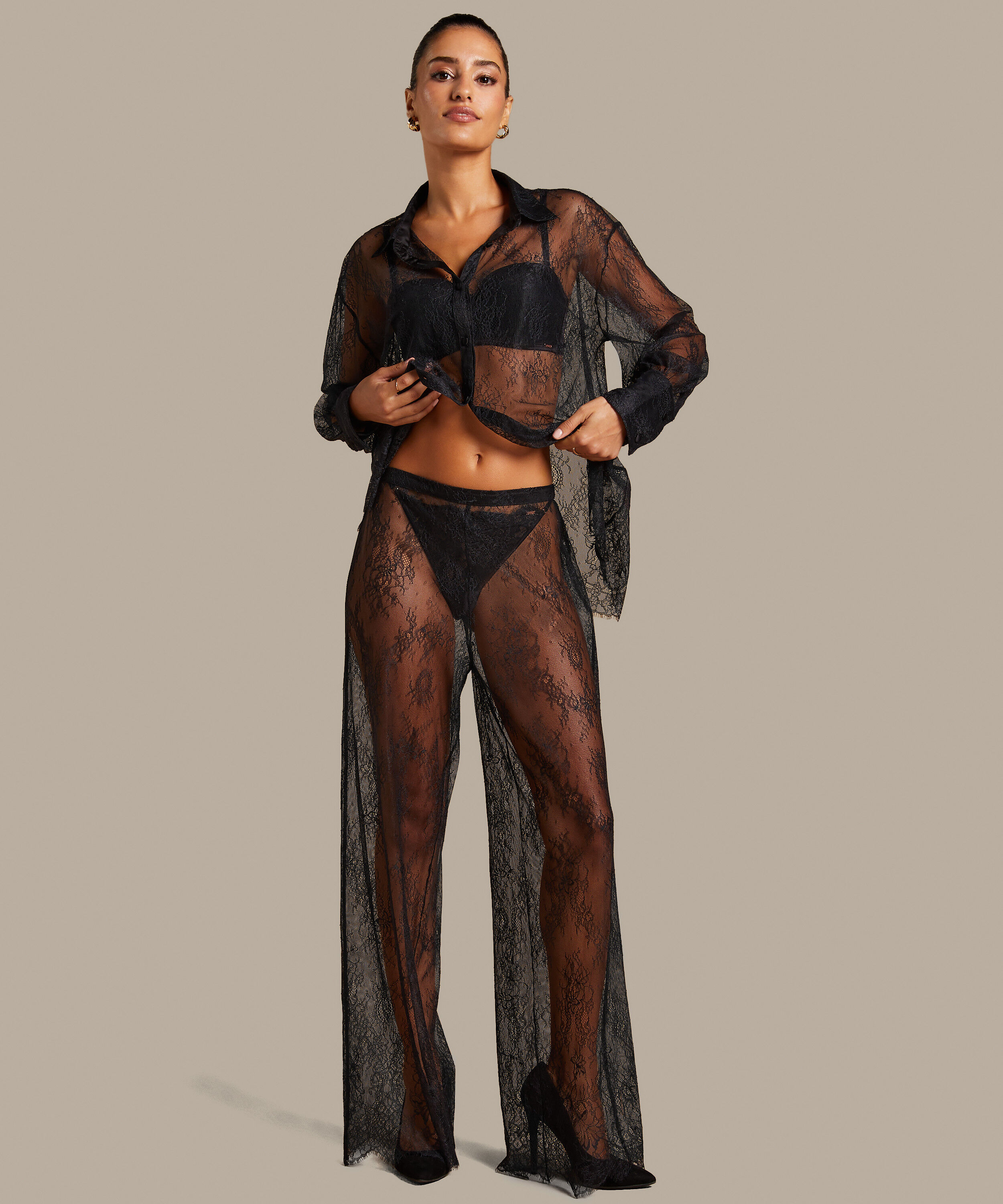 Pantalon Lace Camille, Noir Pantalon Lace Camille, Noir