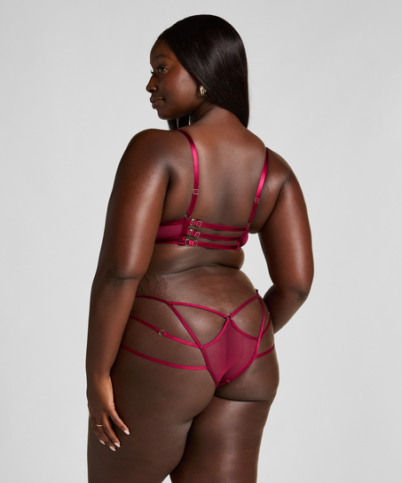 Slip brésilien ouvert Scarlett, Rouge