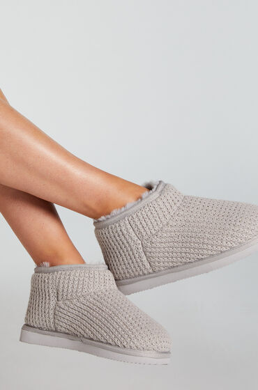 Hunkemöller Pantoufles Knit Boot Gris