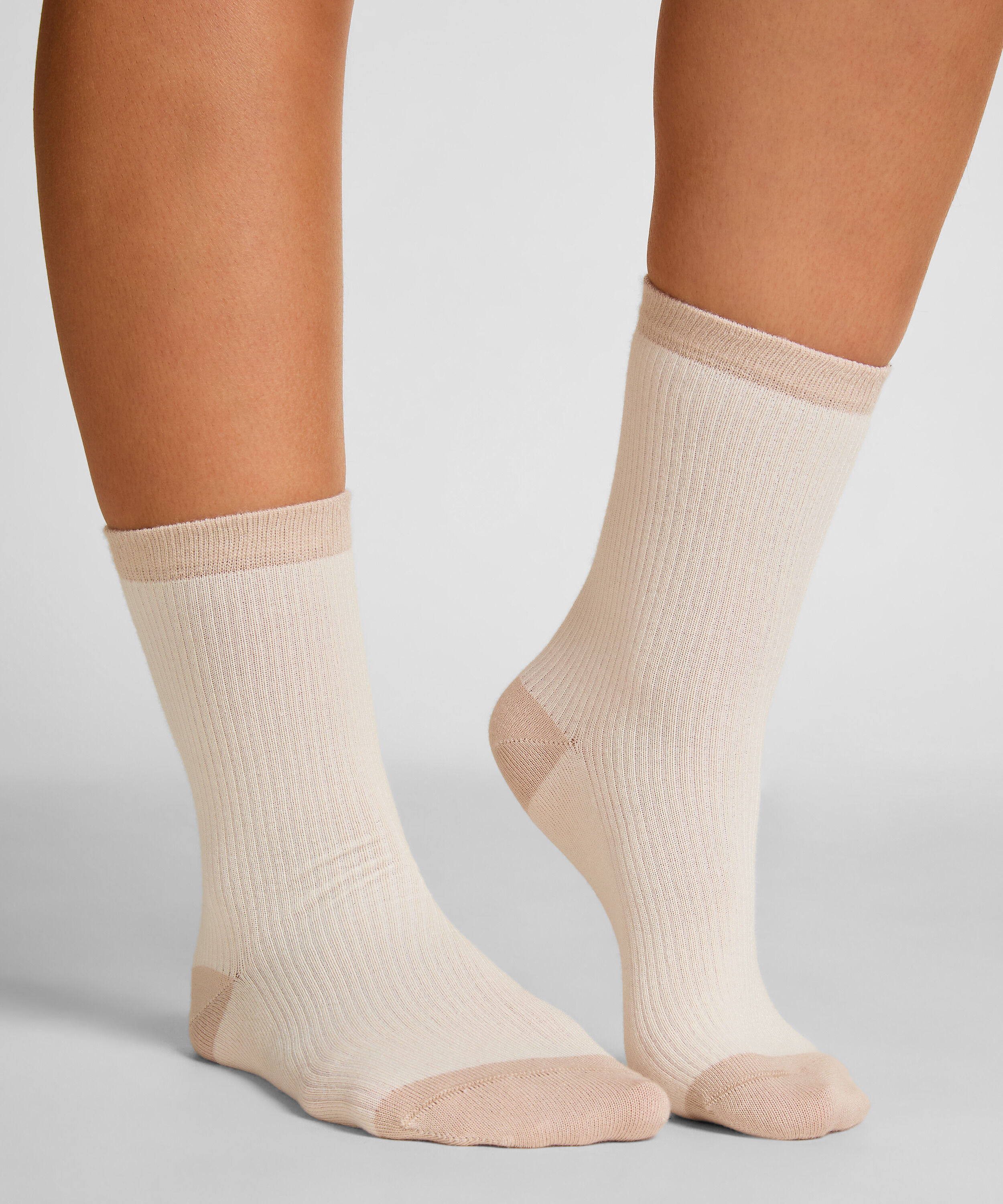 Chaussettes courtes en modal, Blanc