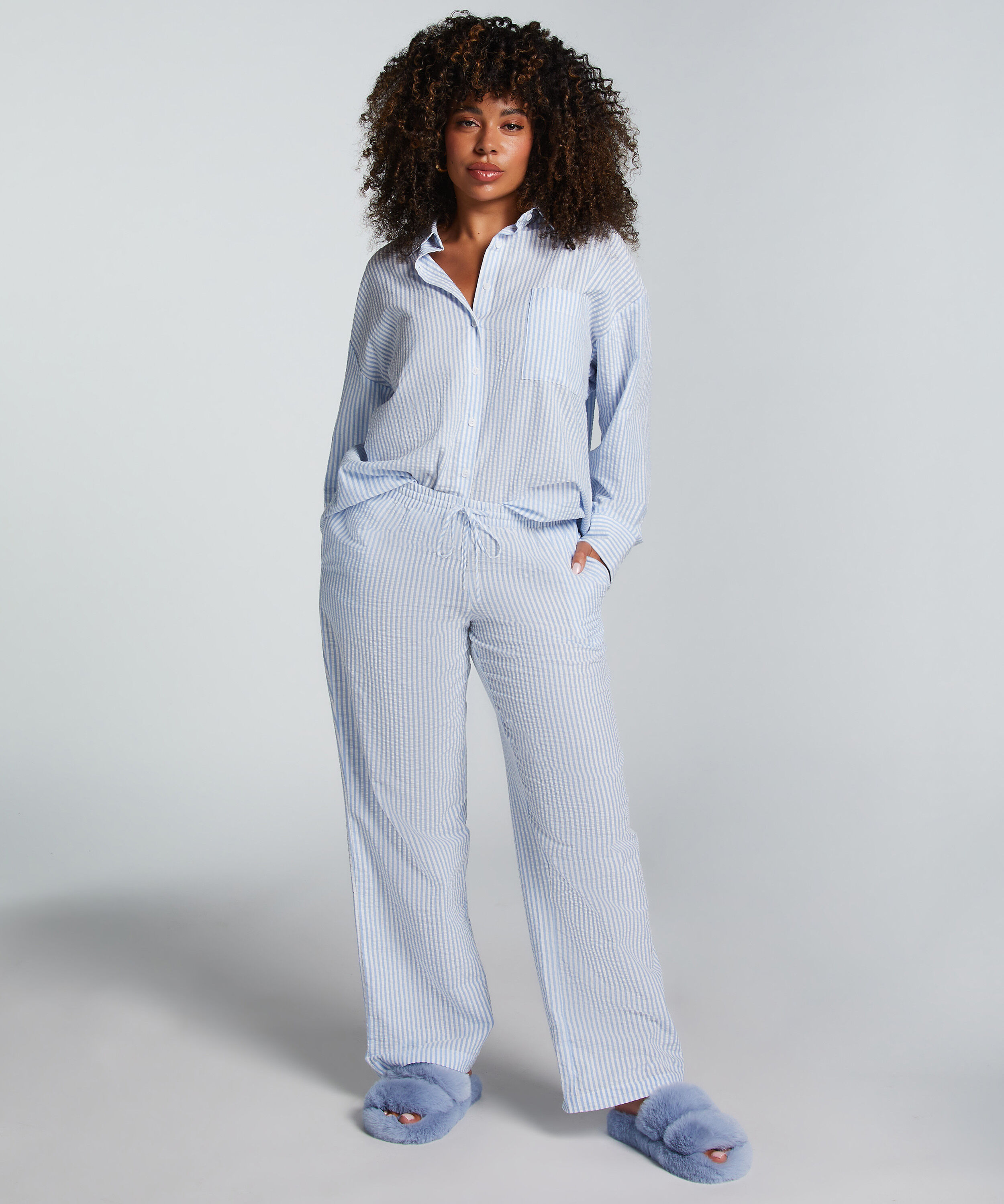 Pantalon de pyjama en Coton, Bleu Pantalon de pyjama en Coton, Bleu