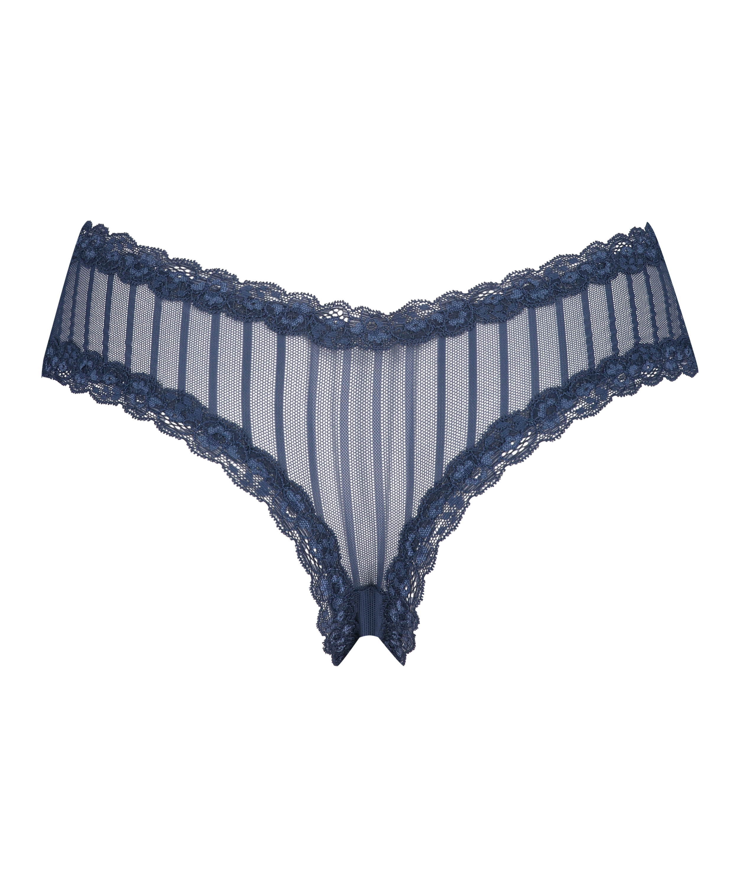 Slip brésilien V-shape Mesh, Bleu, main
