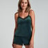 Camisole velours Dentelle, Vert