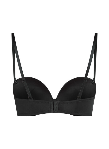 Soutien-gorge maximiseur pr&eacute;form&eacute; sans bretelles, Noir
