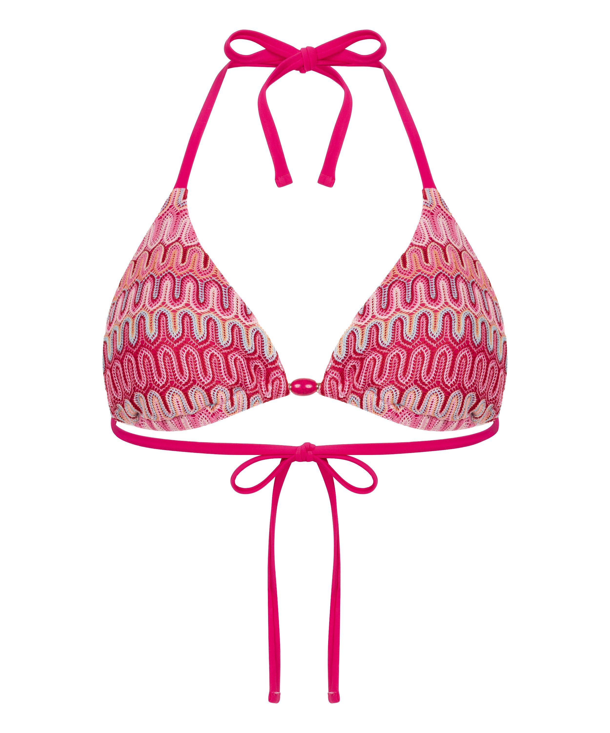 Haut de bikini triangle Cali, Rose, main