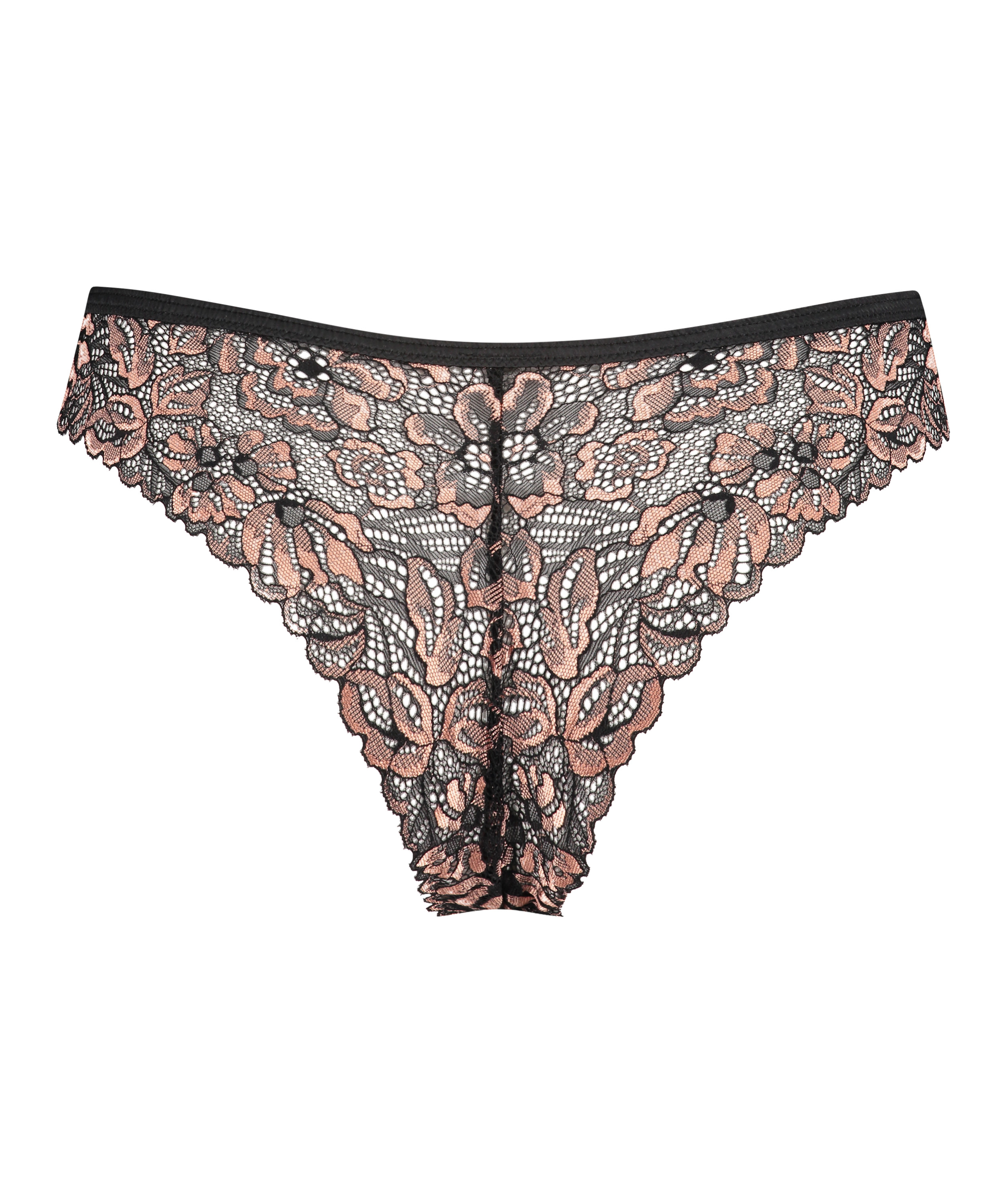 Slip brésilien échancré Ivy, Noir, main