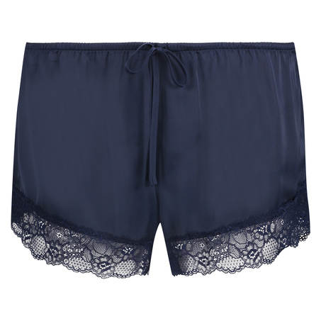 Short de pyjama Satin, Bleu