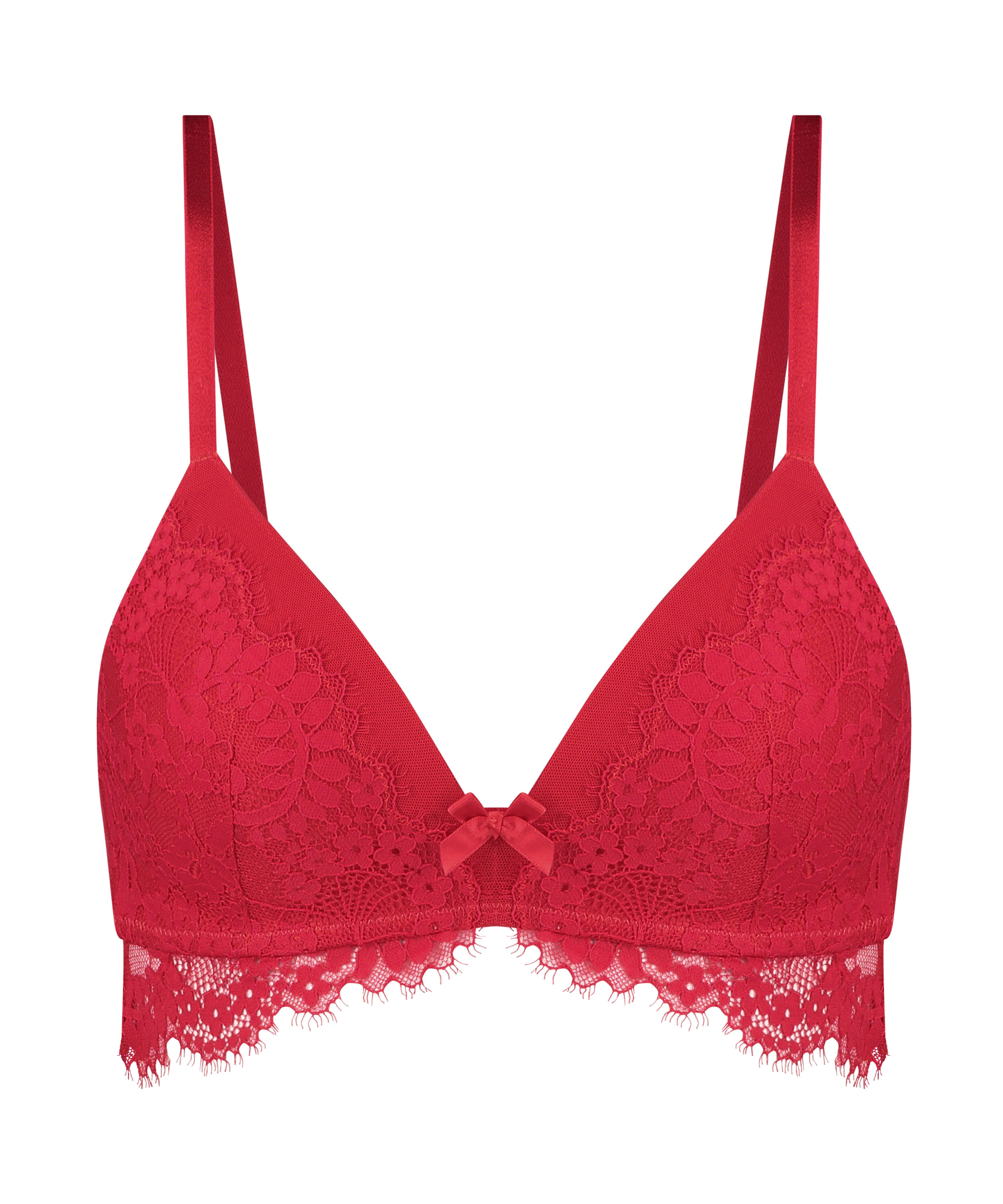 Soutien-gorge rembourr&eacute; sans armatures Leyla, Rouge