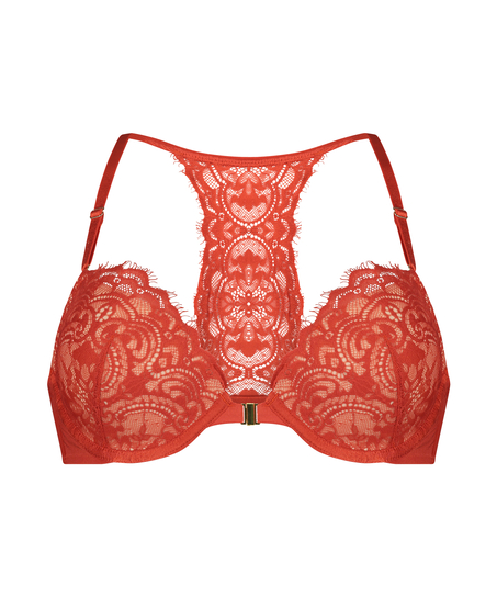 Soutien-gorge rembourré à armatures Kat, Rouge