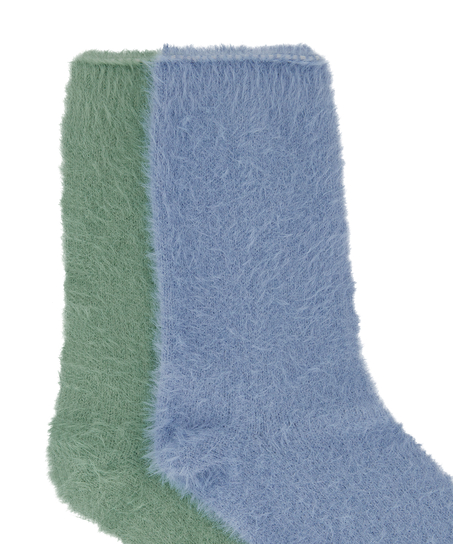 2 paires de chaussettes Cosy, Vert