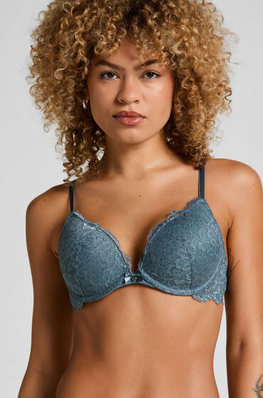 Hunkemöller Soutien-gorge à armatures préformé push-up Marine Bleu Hunkemöller Soutien-gorge à armatures préformé push-up Marine Bleu