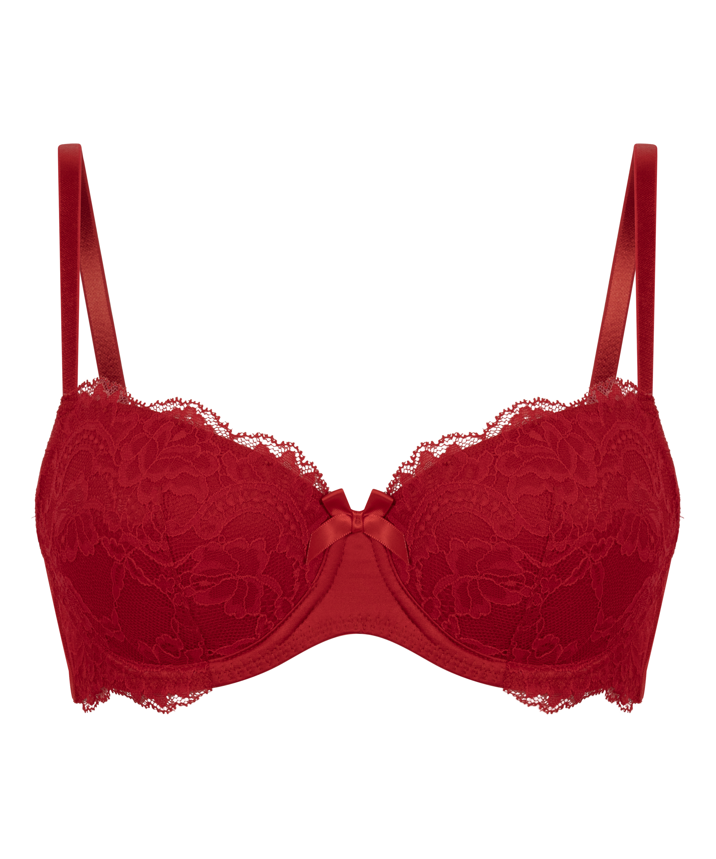 Soutien-gorge à armatures préformé Teddy, Rouge, main
