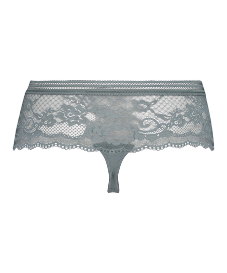 Boxer string taille haute Loredana, Gris