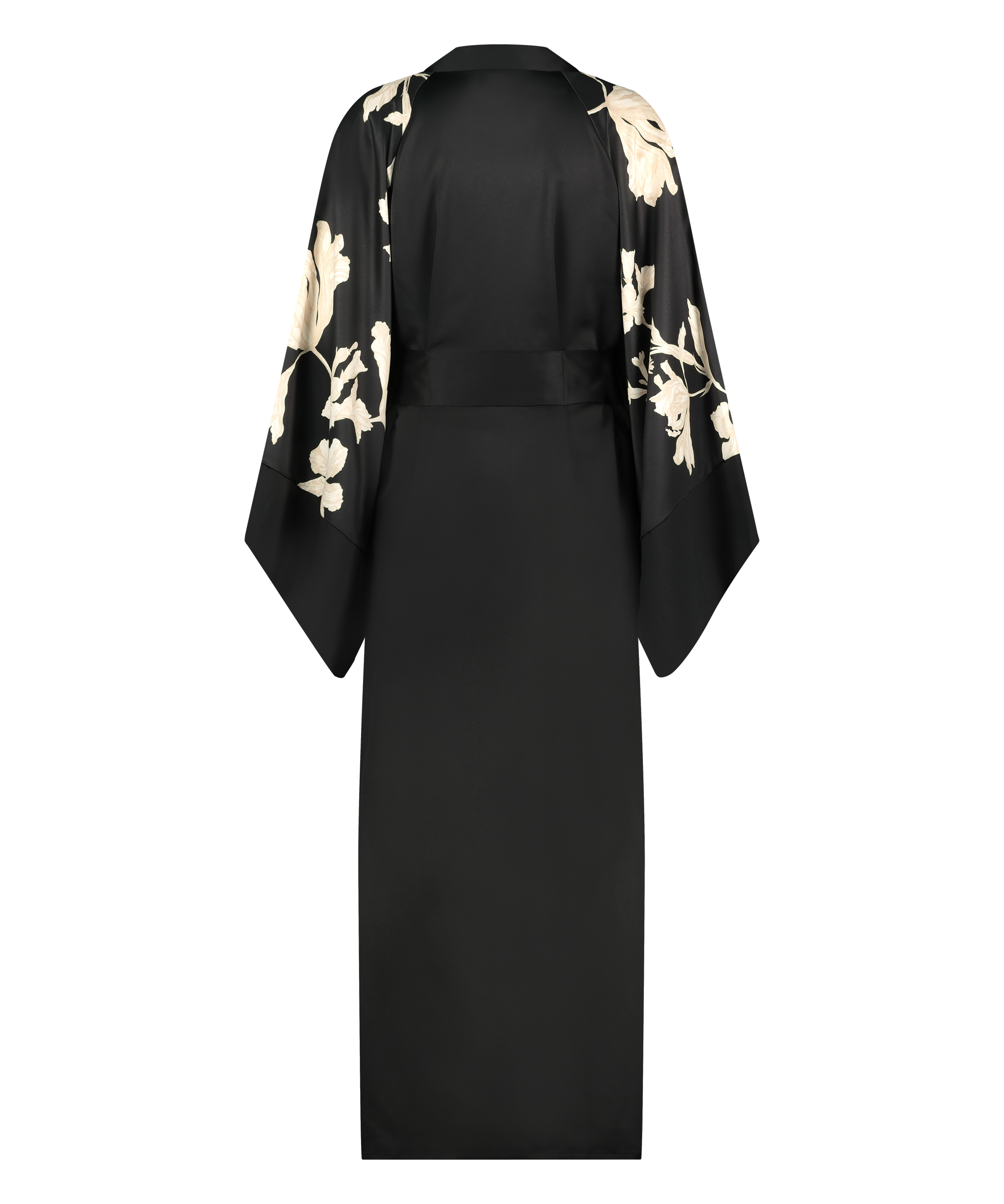 Kimono Satin Bloom, Noir, main
