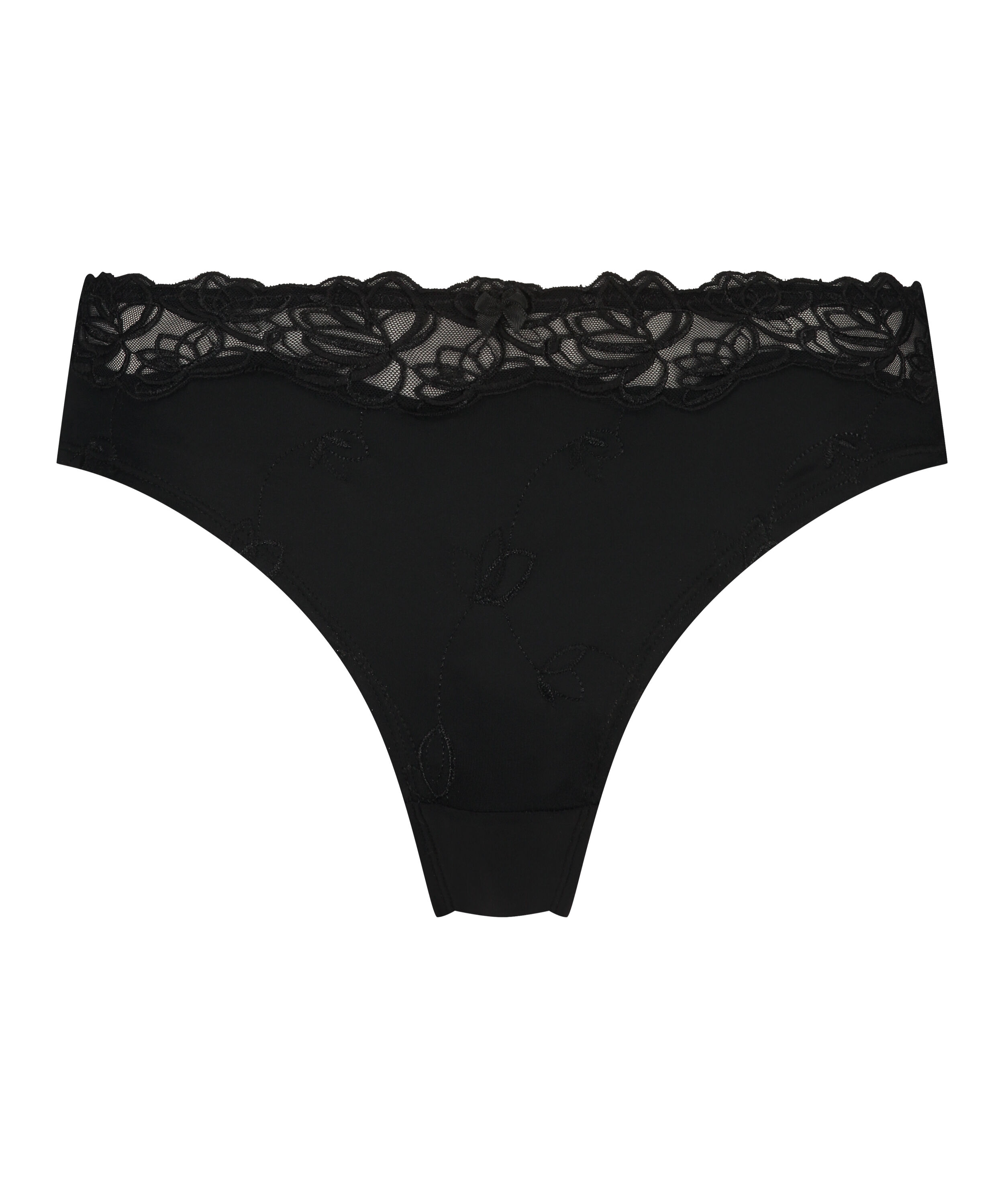 Slip br&eacute;silien Diva, Noir