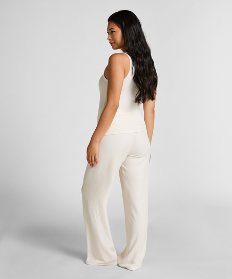 D&eacute;bardeur en jersey bross&eacute; c&ocirc;tel&eacute;, Blanc