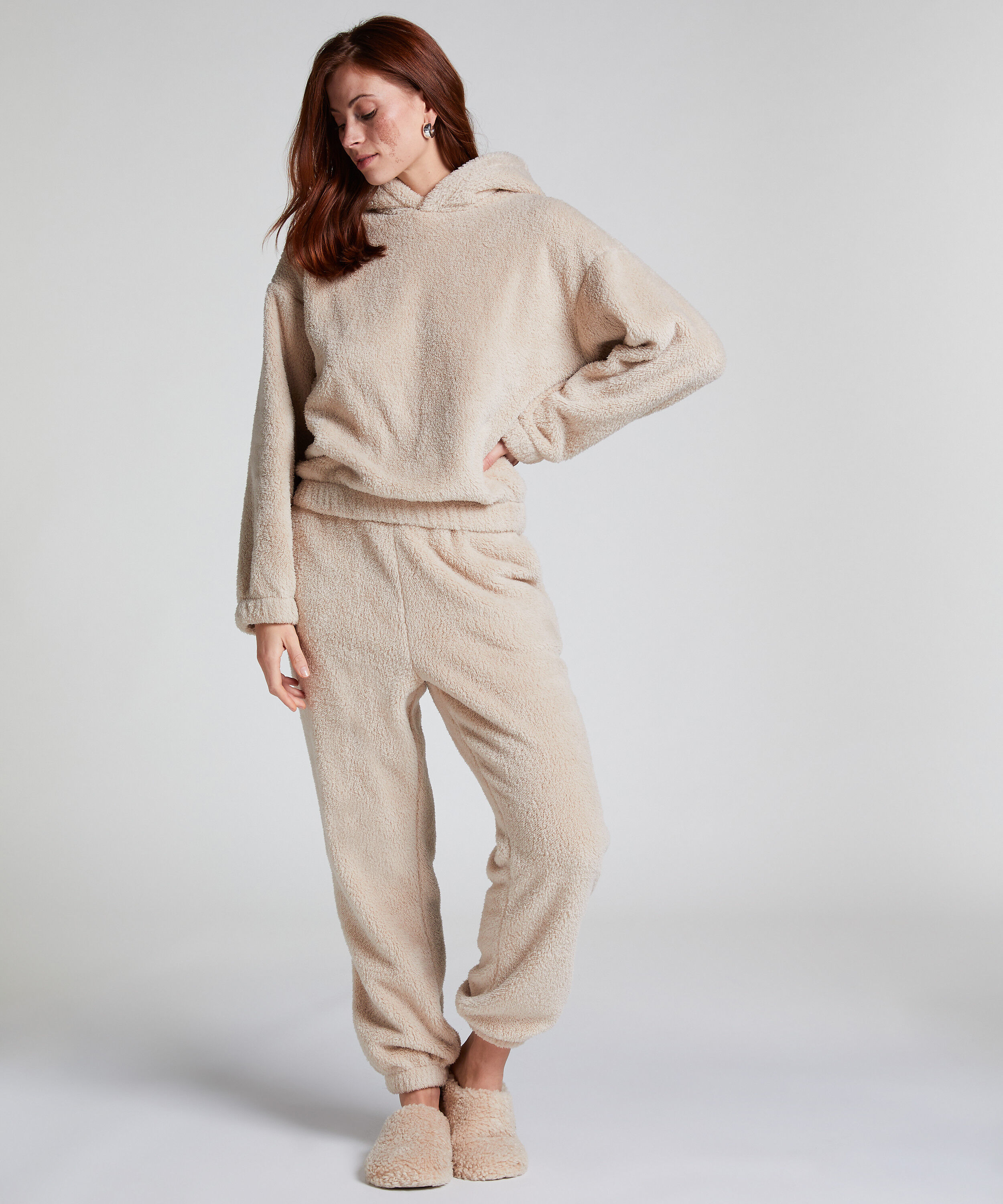 Pantalon de jogging polaire Snuggle, Beige