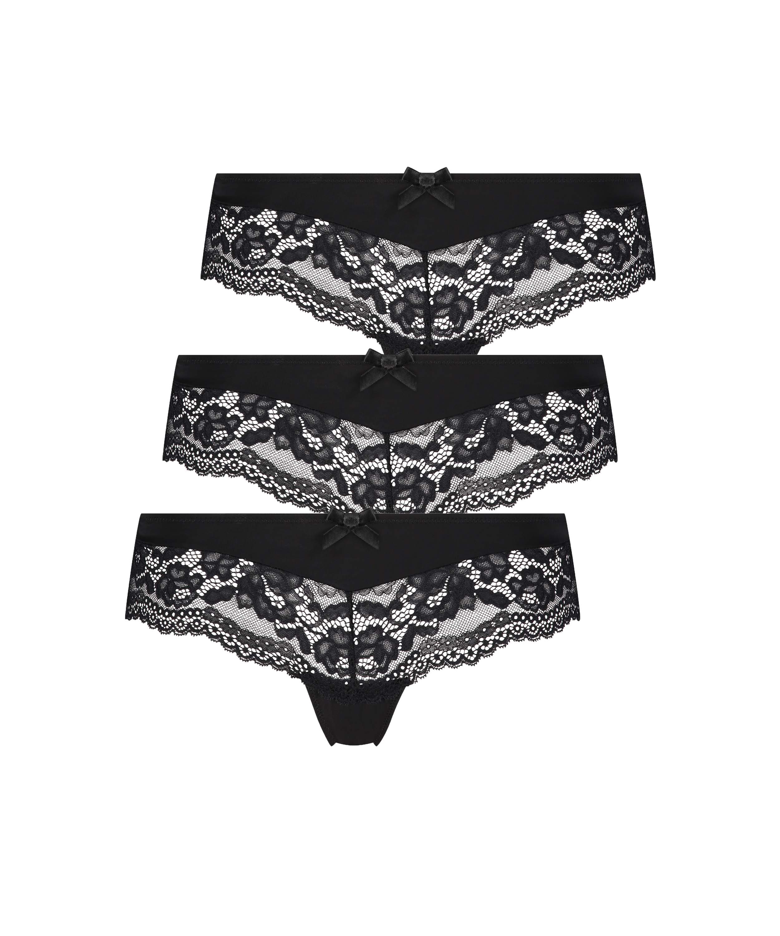 Lot de 3 shorts brésiliens Valencia, Noir, main