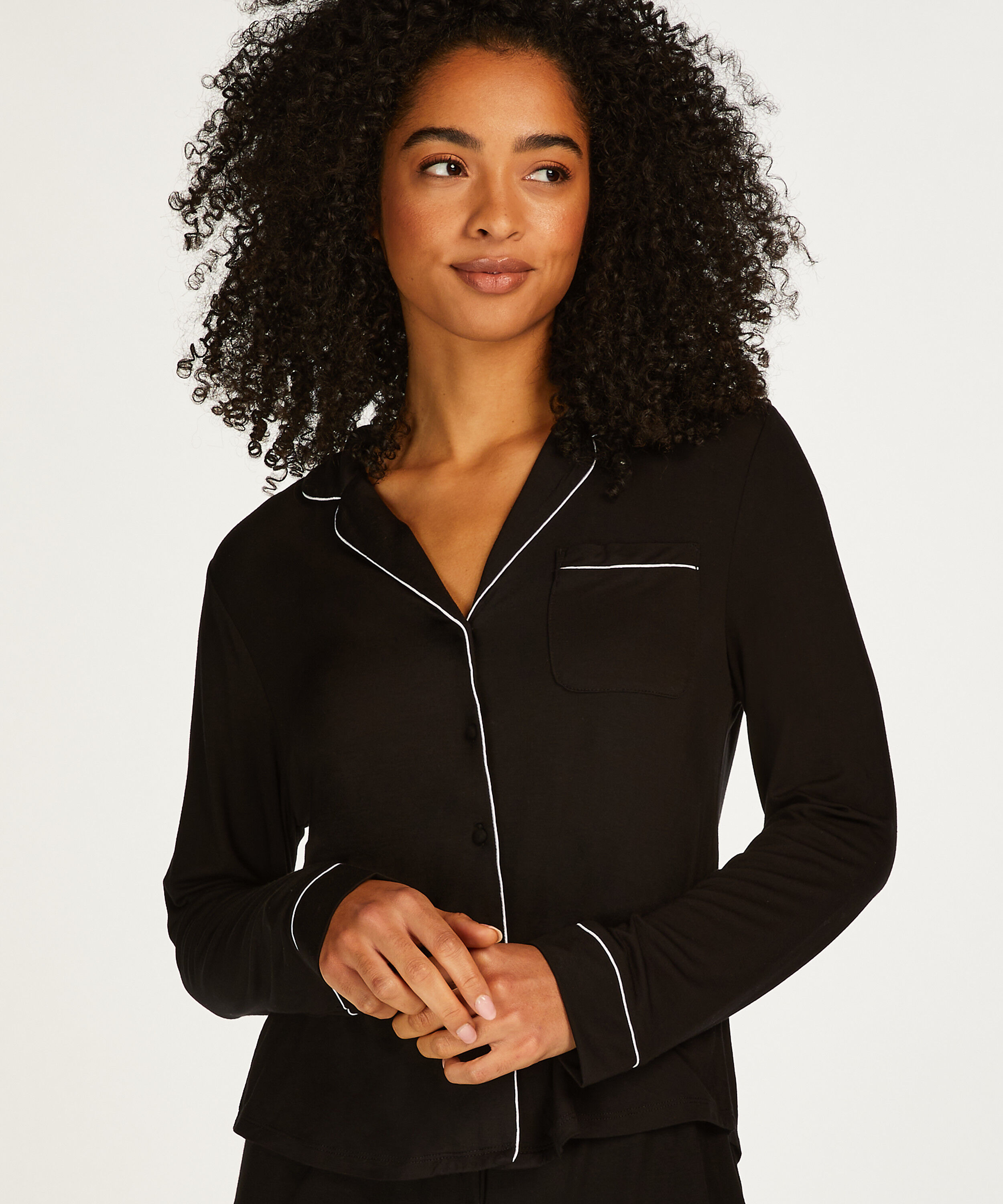 Veste à manches longues en jersey Essential, Noir