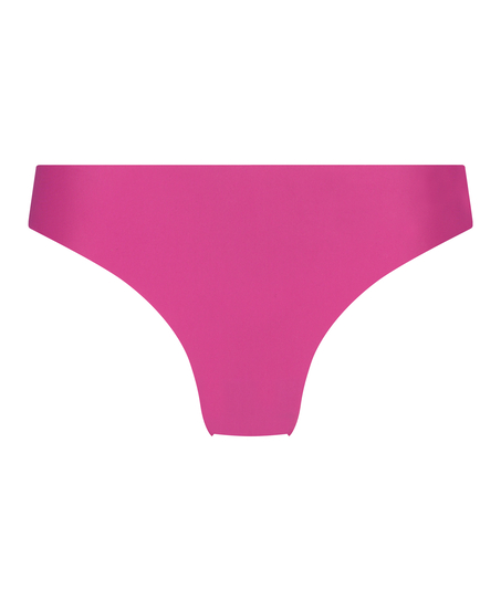 Slip brésilien invisible Fishnet, Rose