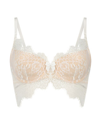 Soutien-gorge &agrave; armatures pr&eacute;form&eacute; longline Marilee, Blanc