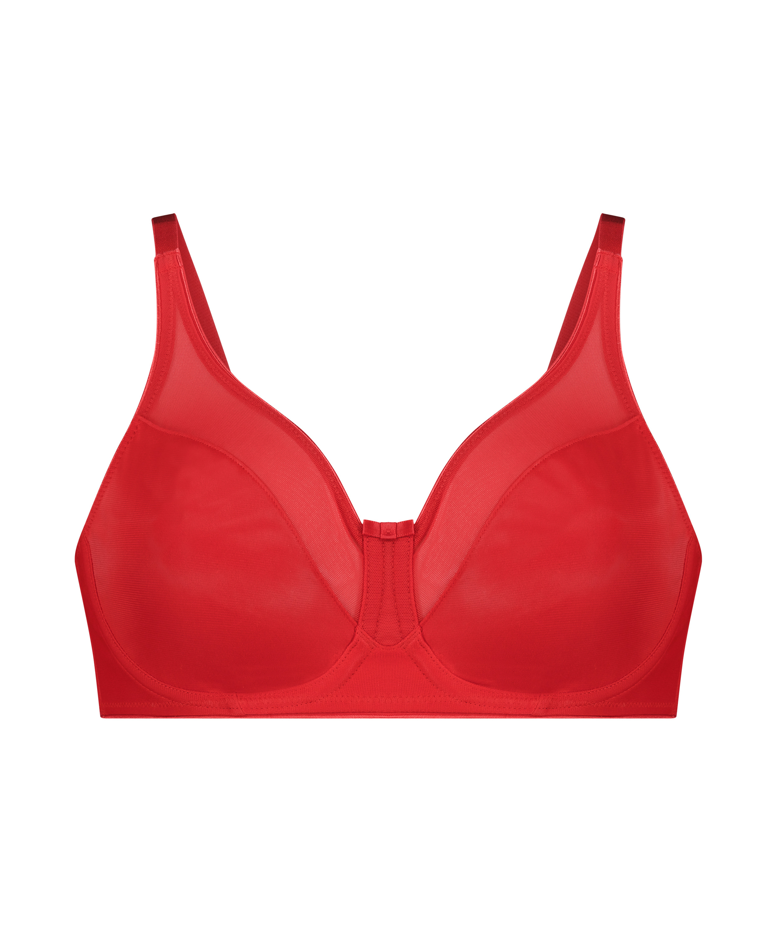 Soutien-gorge à armatures non-préformé minimiseur Nina, Rouge, main