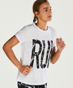 T-shirt de sport HKMX manches courtes, Blanc