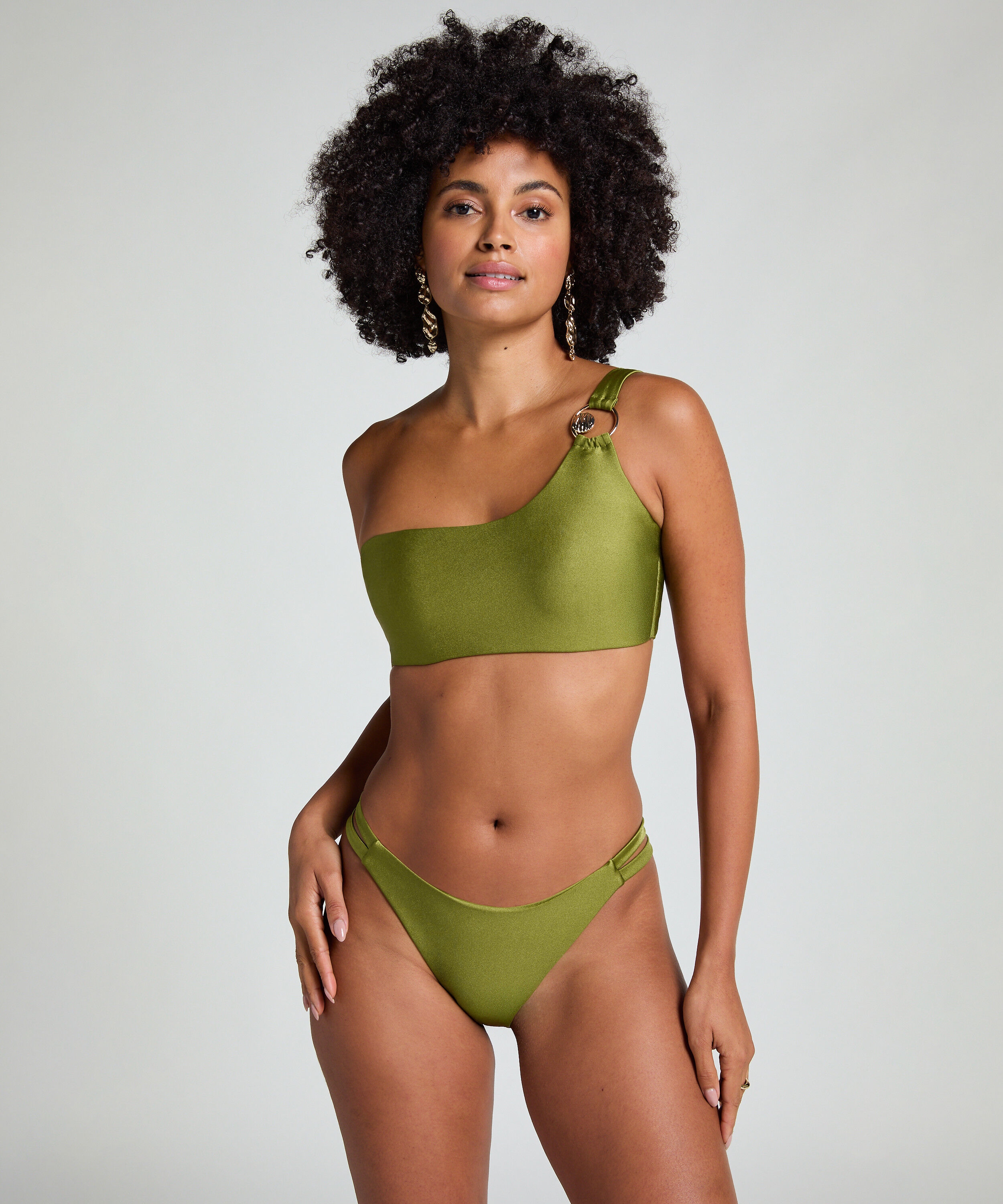 Bas de bikini jambes hautes Holbox, Vert Bas de bikini jambes hautes Holbox, Vert