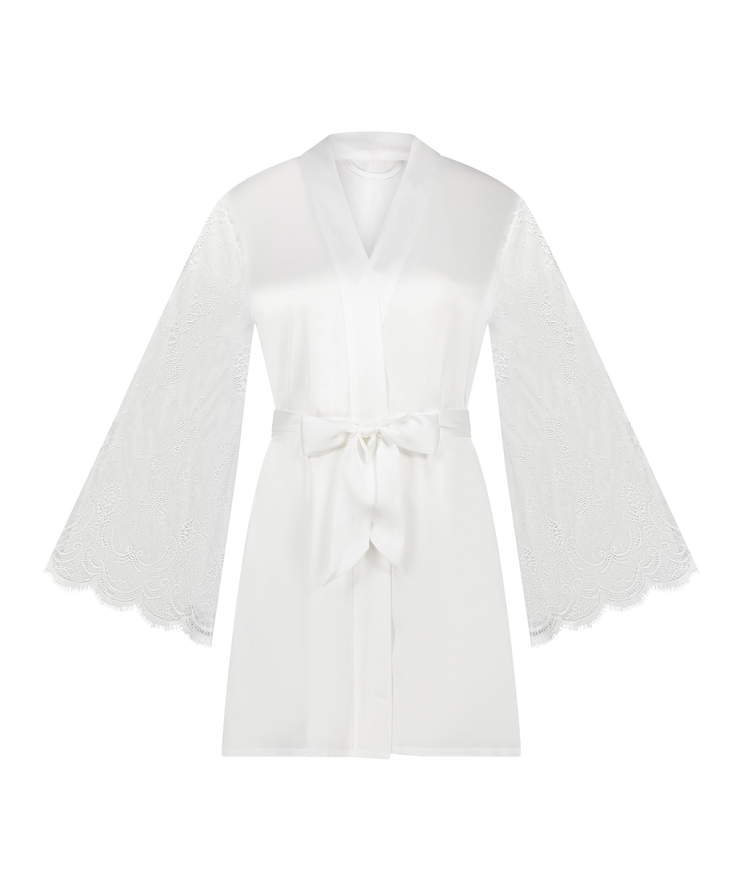 Kimono Satin, Blanc, main