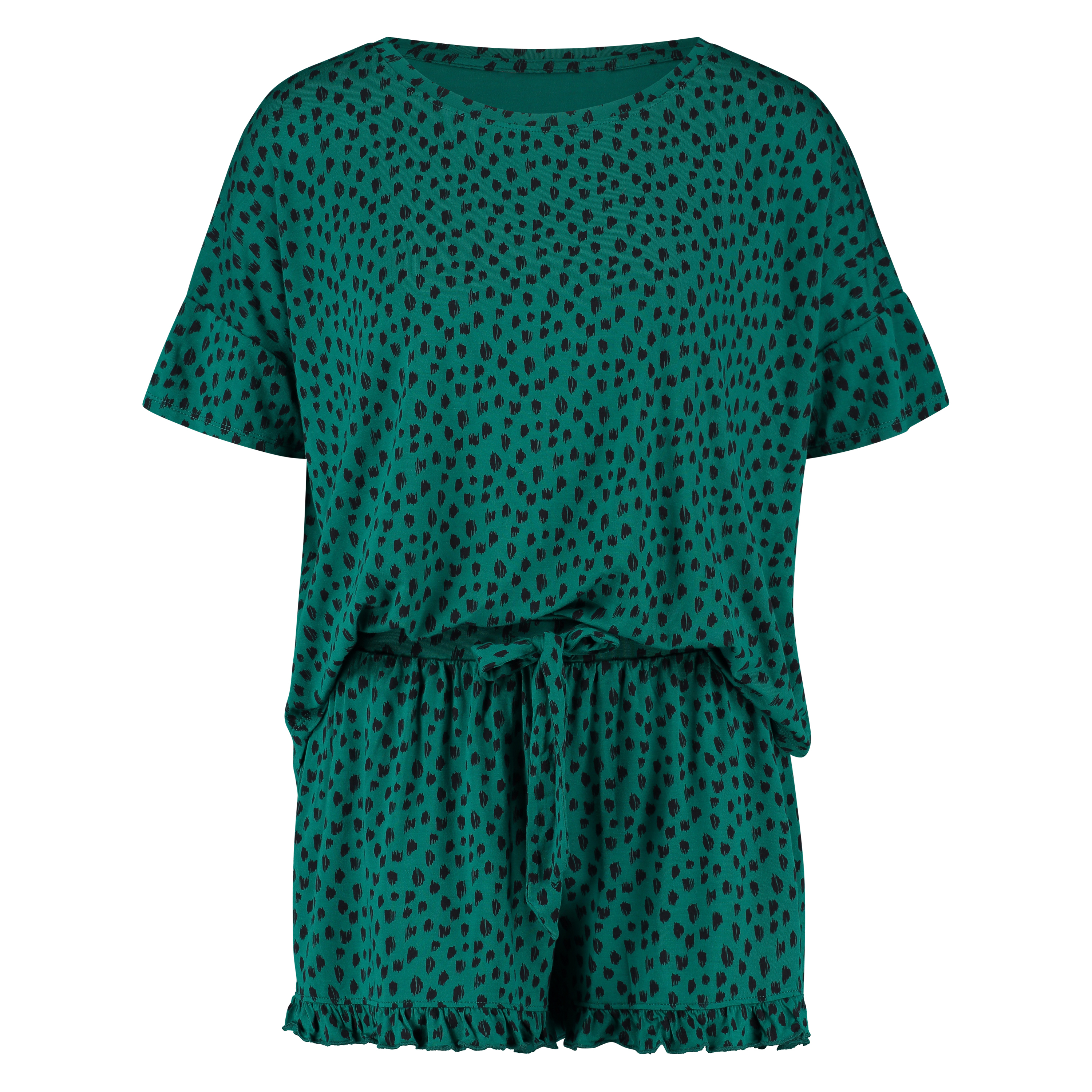 Ensemble de pyjama court, Vert, main
