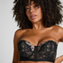 Soutien-gorge à armatures rembourré longline Lou, Noir